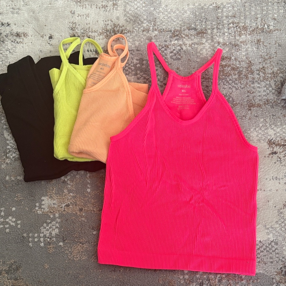Old Navy Women's Tank Tops - Pink, Yellow, Orange, Black